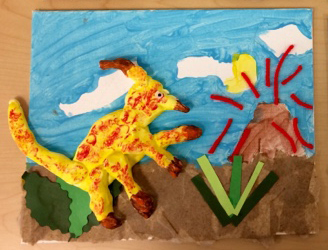 Art Grab & Go Bag: Clay Dinosaur