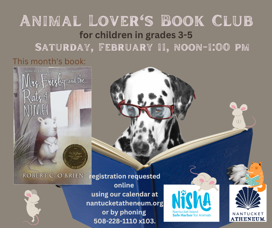 Animal Lover's Book Club with NiSHA's Susan Richards