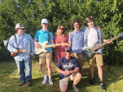 Jerry Mack,  Natalie Mack,  Hunter Gross,  Aidan Sullivan,  Gabe Zinser and Ryan Whelden of Local Notes. 