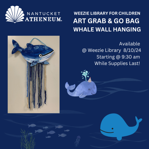 Using paper, paint and yarn you will create a whale wall hanging piece of art.