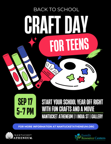 Back to school craft flyer