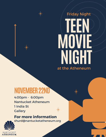 teen movie night flyer