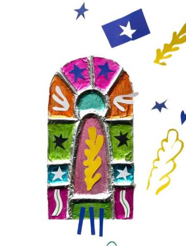 stained glass inspired window