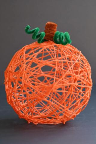 pumpkin yarn art