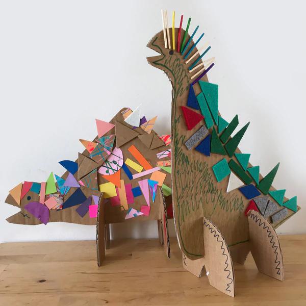 cardboard dinosaur