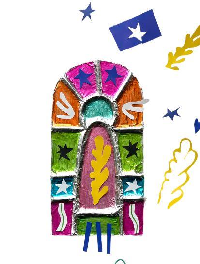 stained glass inspired window