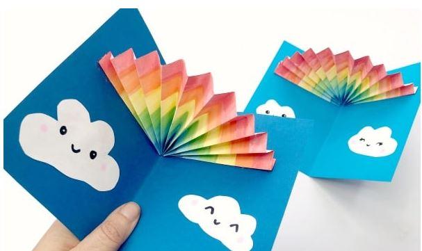 pop up rainbow card